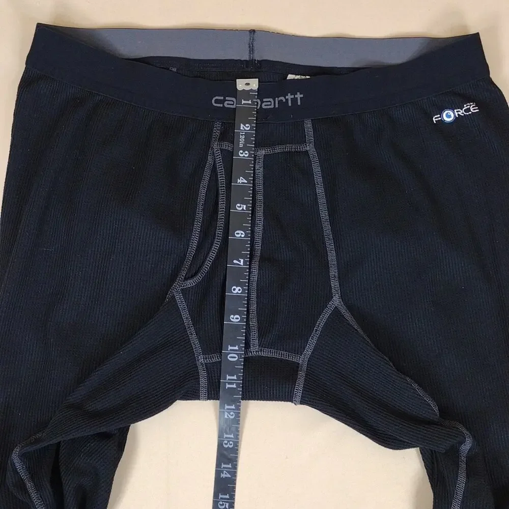 Carhartt Force Pants Men’s XL Black Base Layer Thermal Stretch Lightweight